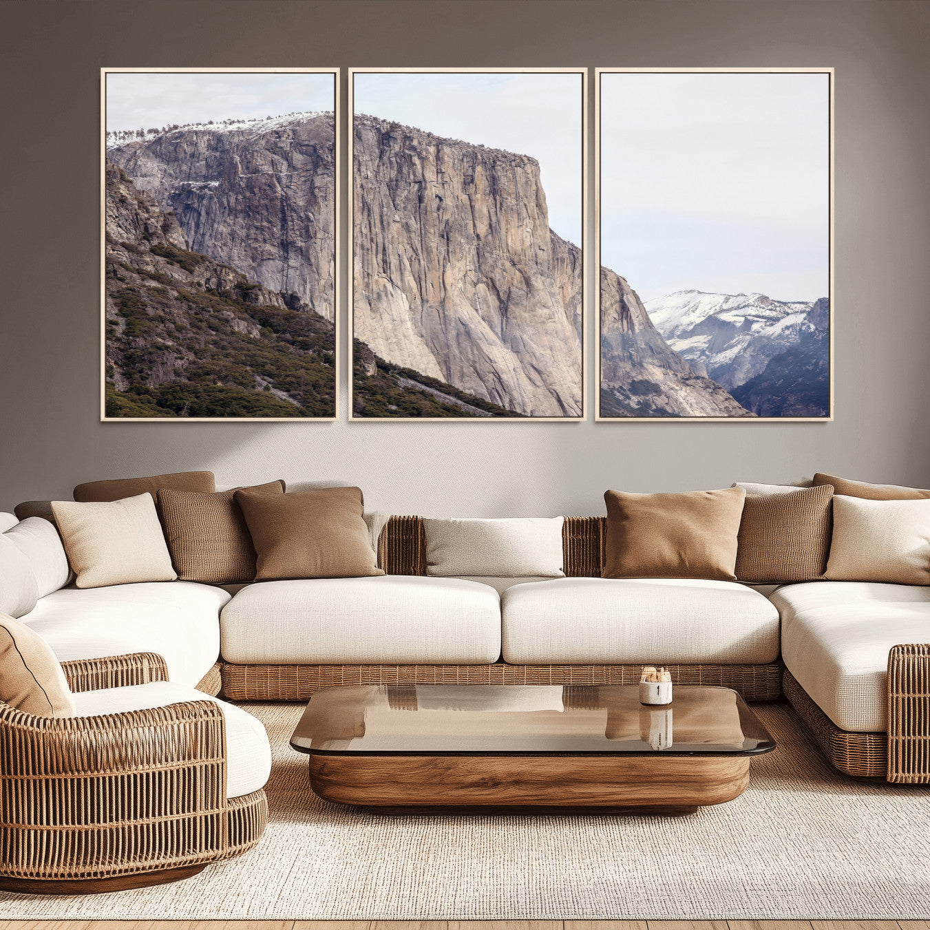 74506434-MGV-CV-36X24 - El Capitan Yosemite Mountain Wall Art – Yosemite Cliff Canvas Print, Rugged Terrain and Timeless Wilderness Decor for Office, Living Room or Cabin