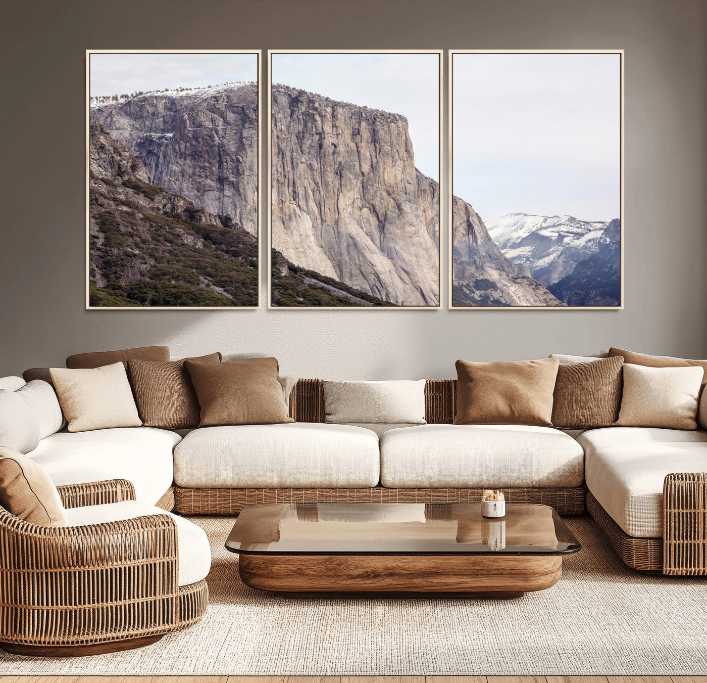 74506434-MGV-CV-36X24 - El Capitan Yosemite Mountain Wall Art – Yosemite Cliff Canvas Print, Rugged Terrain and Timeless Wilderness Decor for Office, Living Room or Cabin