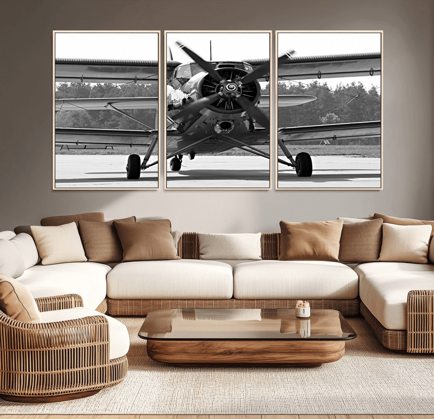 74816-MGV-CV-36X24-Wall Art Old War Plane Canvas Print