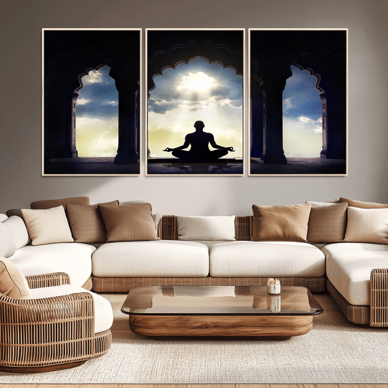 -Women and Yoga Wall Art Canvas Print