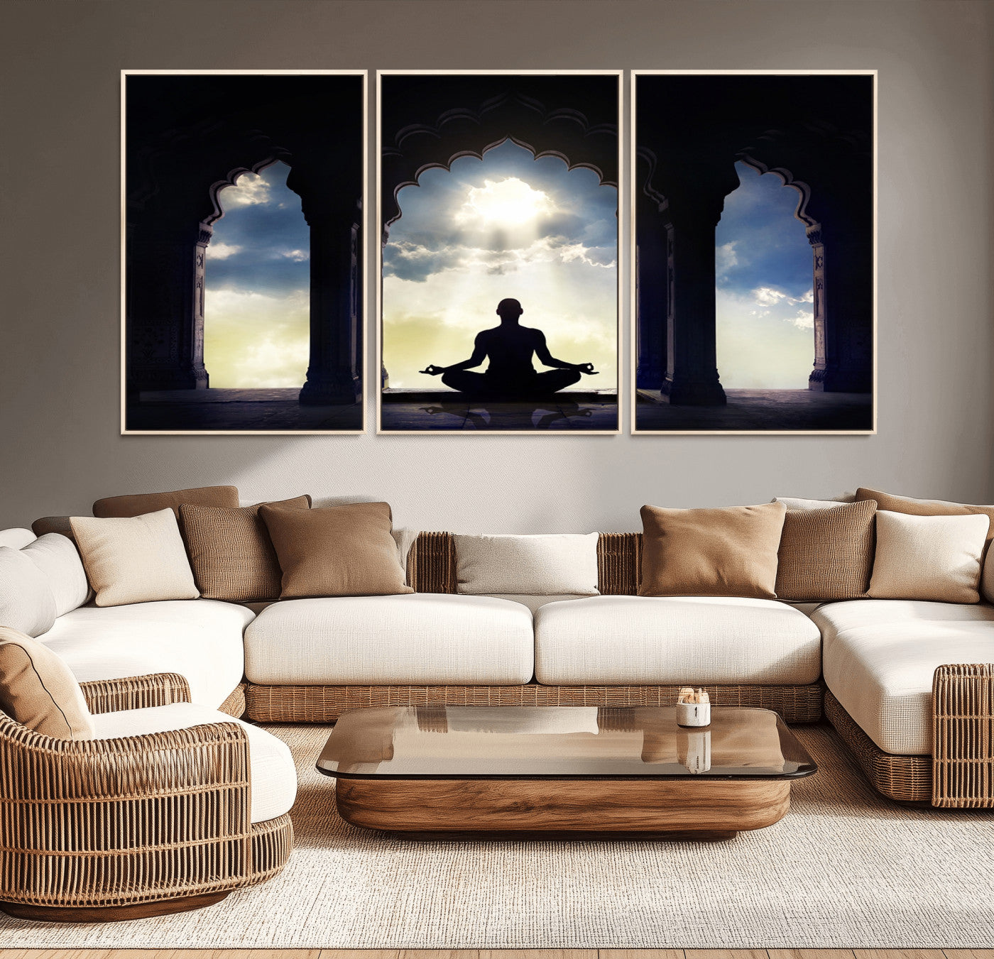 -Women and Yoga Wall Art Canvas Print