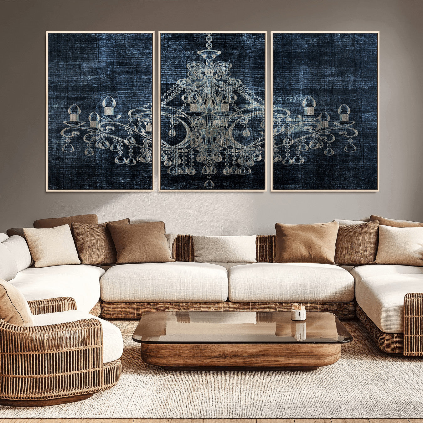 52092-MGV-CV-36X24-Dark Chandelier Wall Art Canvas Print