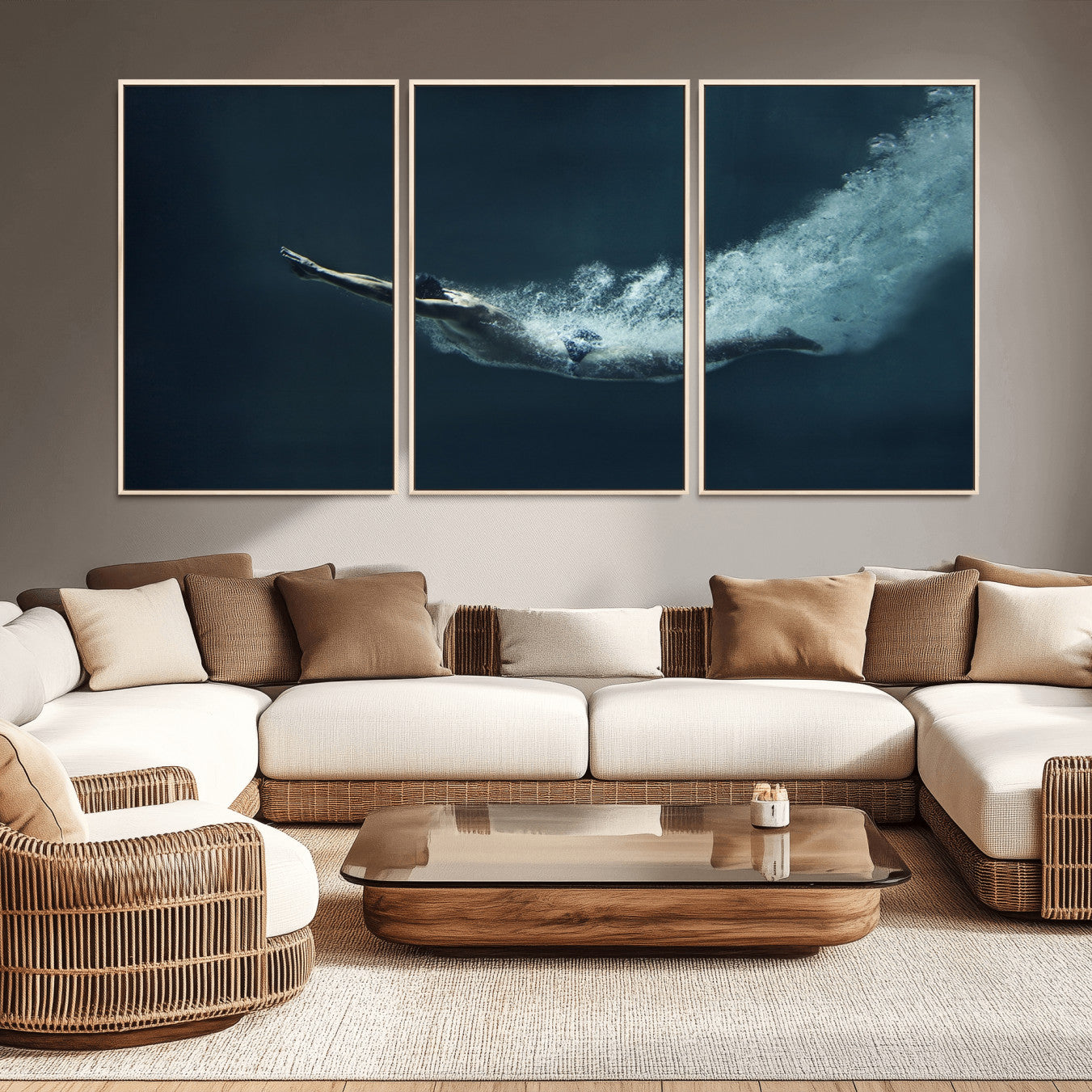 48463-MGV-CV-36X24-Swimmer Wall Art Canvas Print