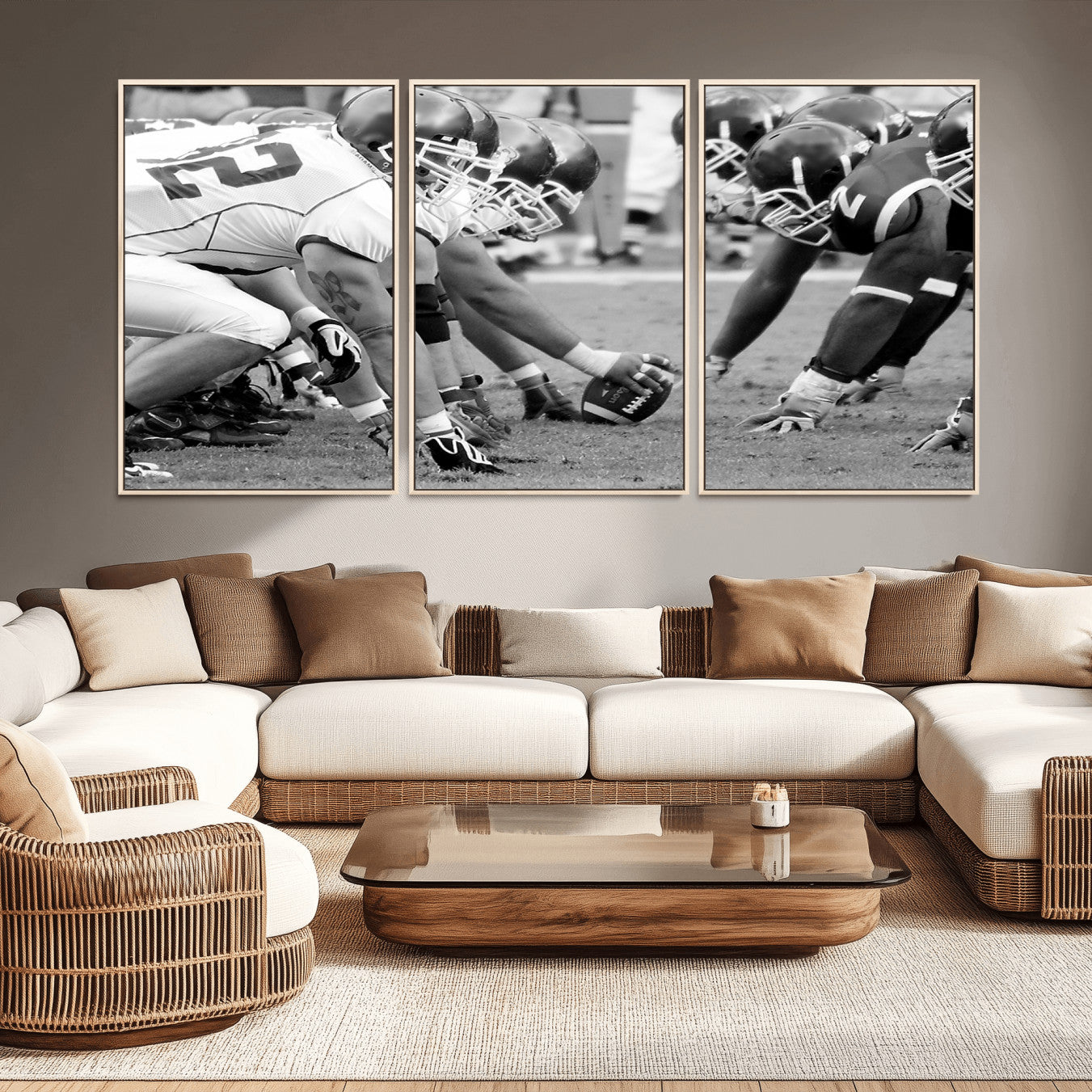 97432-MGV-CV-36X24-American Football Player Wall Art Canvas Print