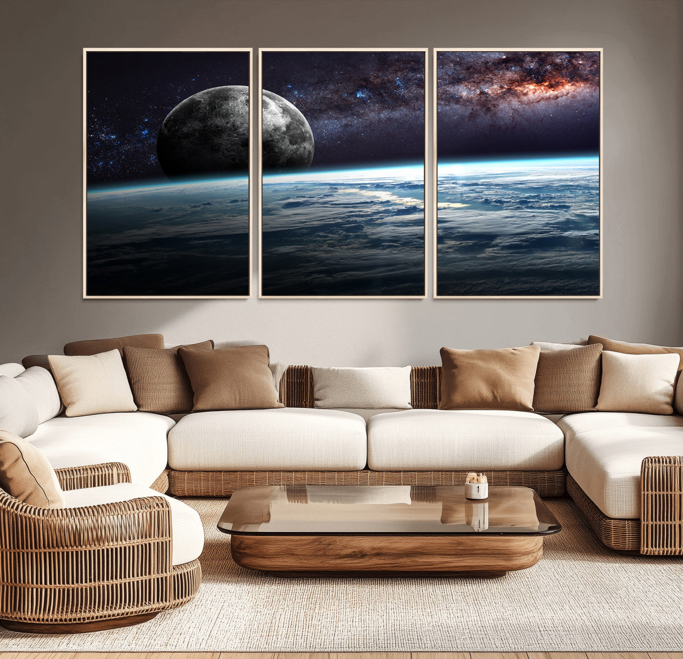 -Space and Planet Canvas Print