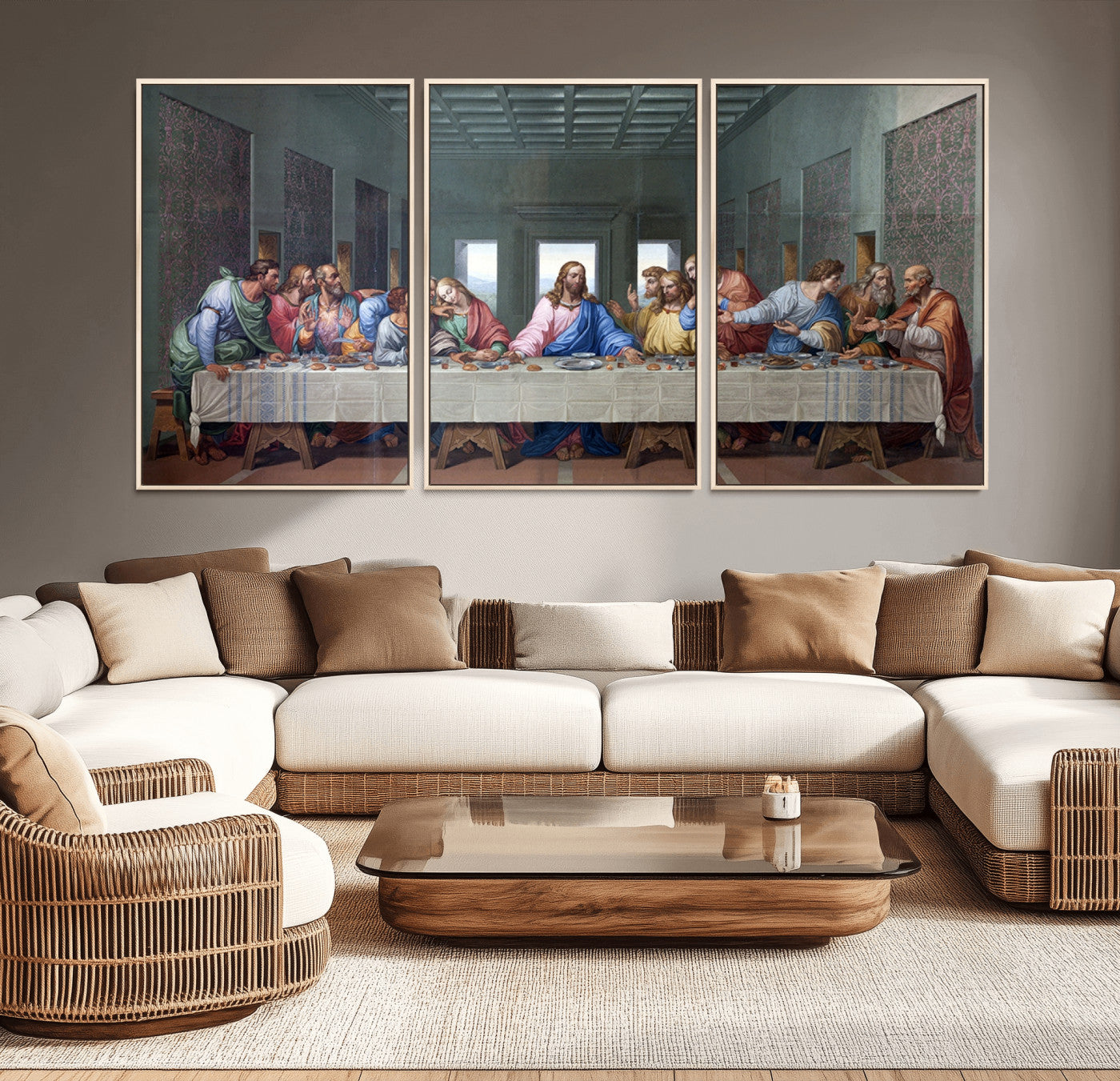 30401-MGV-CV-36X24-The Last Supper Multi Panel Canvas Wall Art