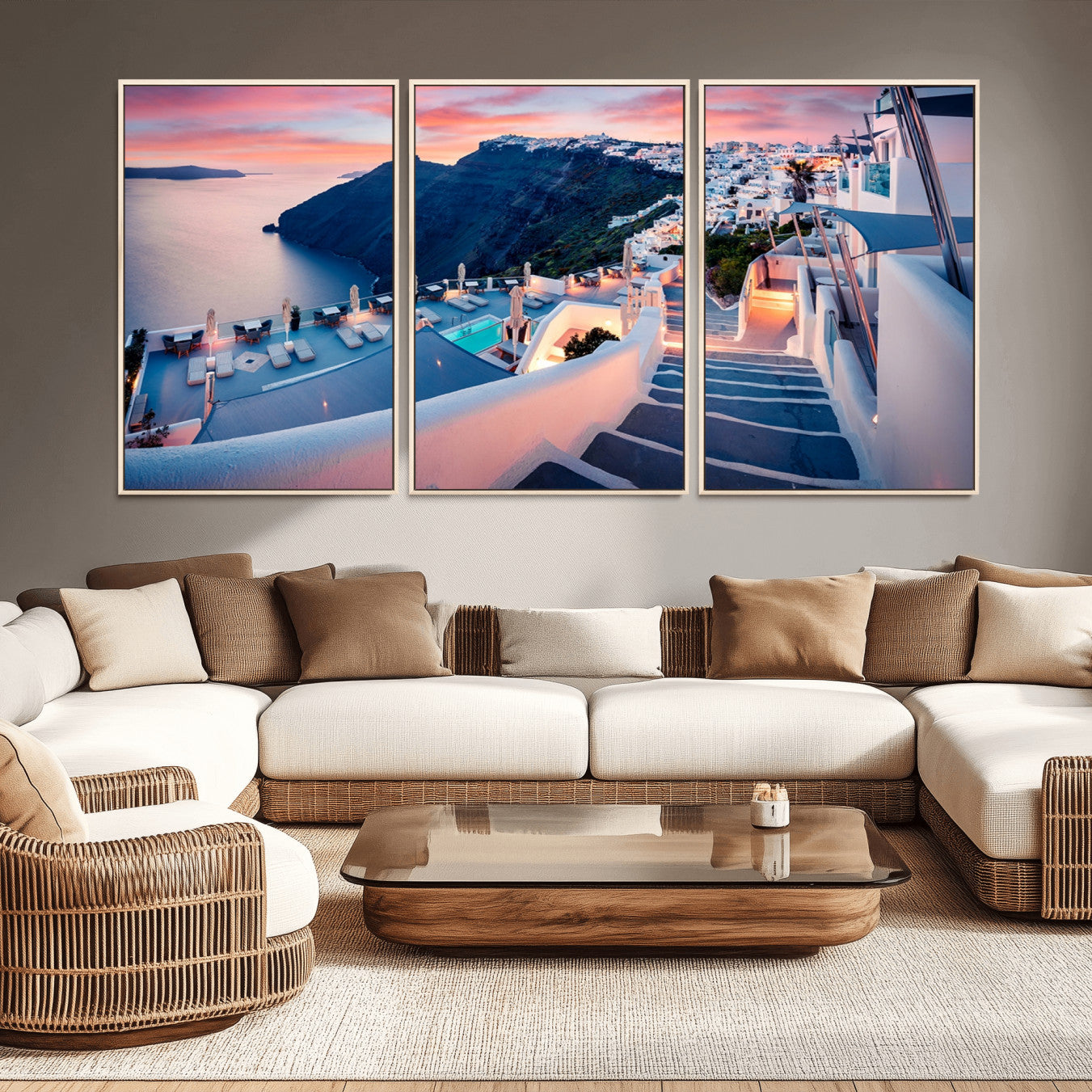 -Greece Santorini Wall Art Landscape Canvas Print