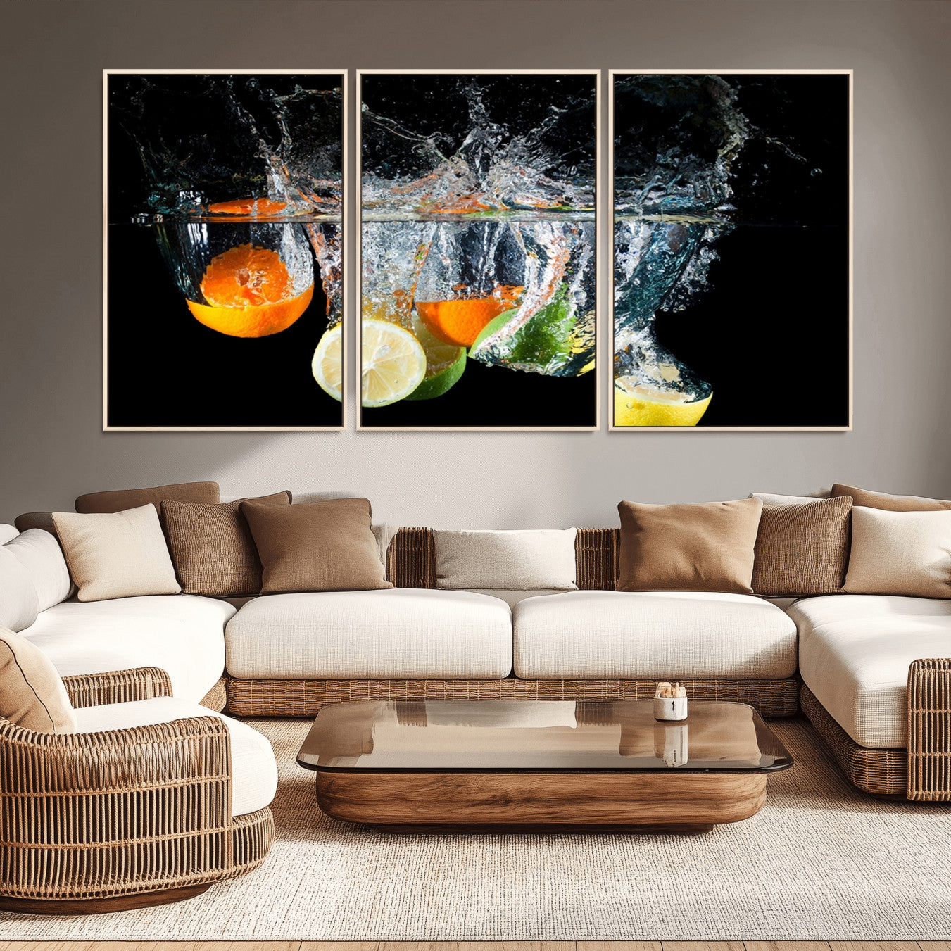 -Kitchen Wall Art, Kitchen Fruits Art Canvas Print