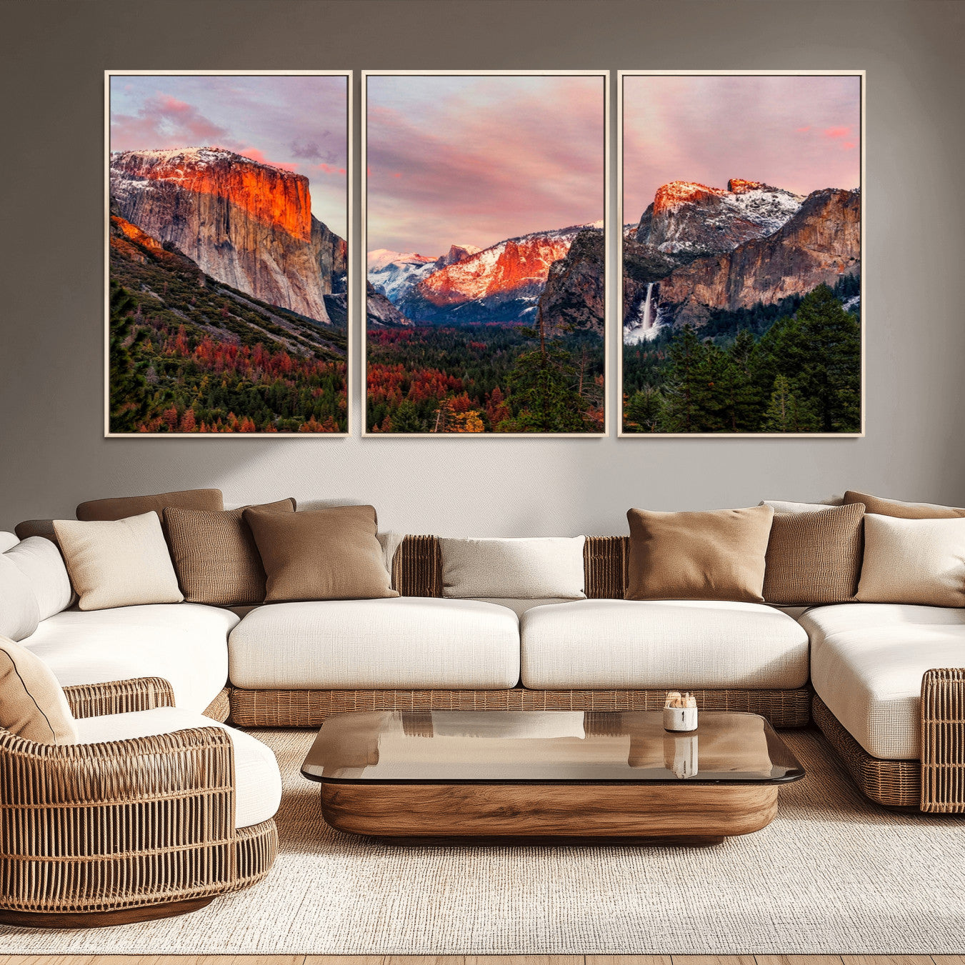 -Yosemite Half Dome Wall Art Canvas Print El Capitan