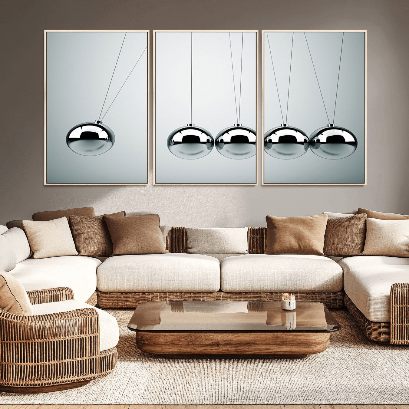 45465-MGV-CV-36X24-Newton's Cradle Wall Art Canvas Print, Framed Newton Cradle Wall Art