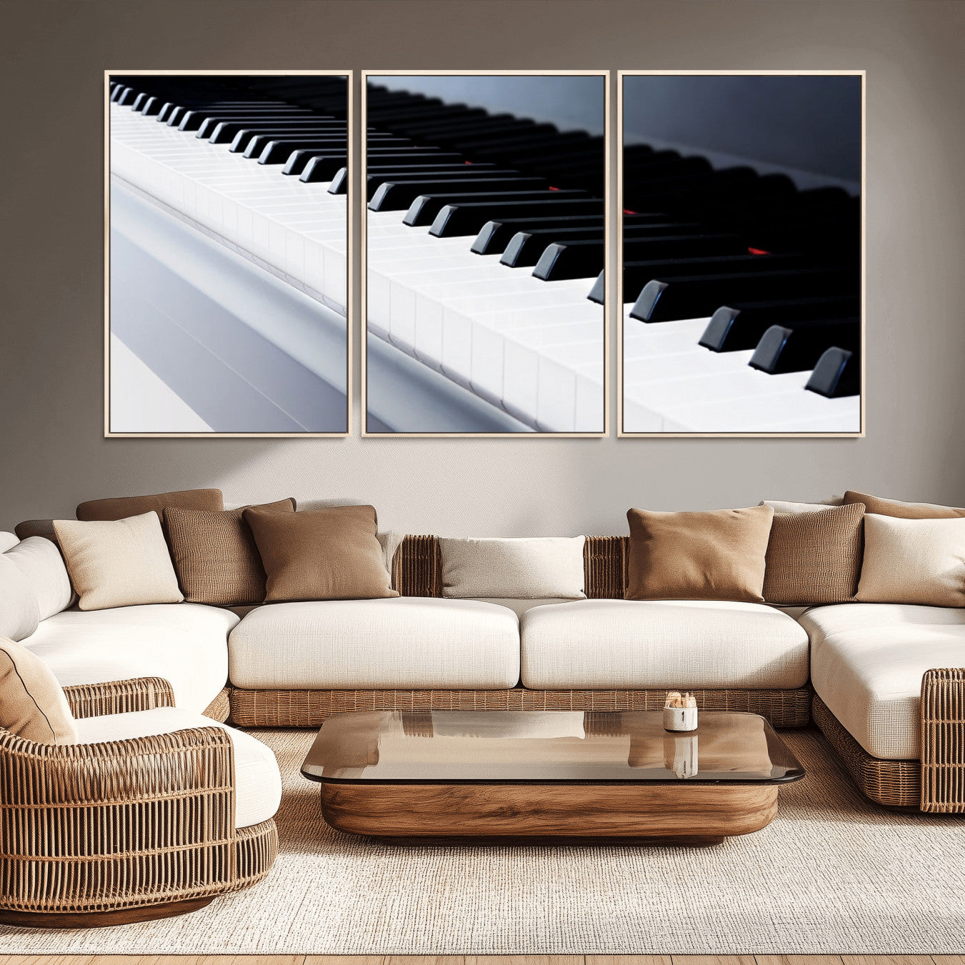 -Piano Artwork Canvas Wall Art Print