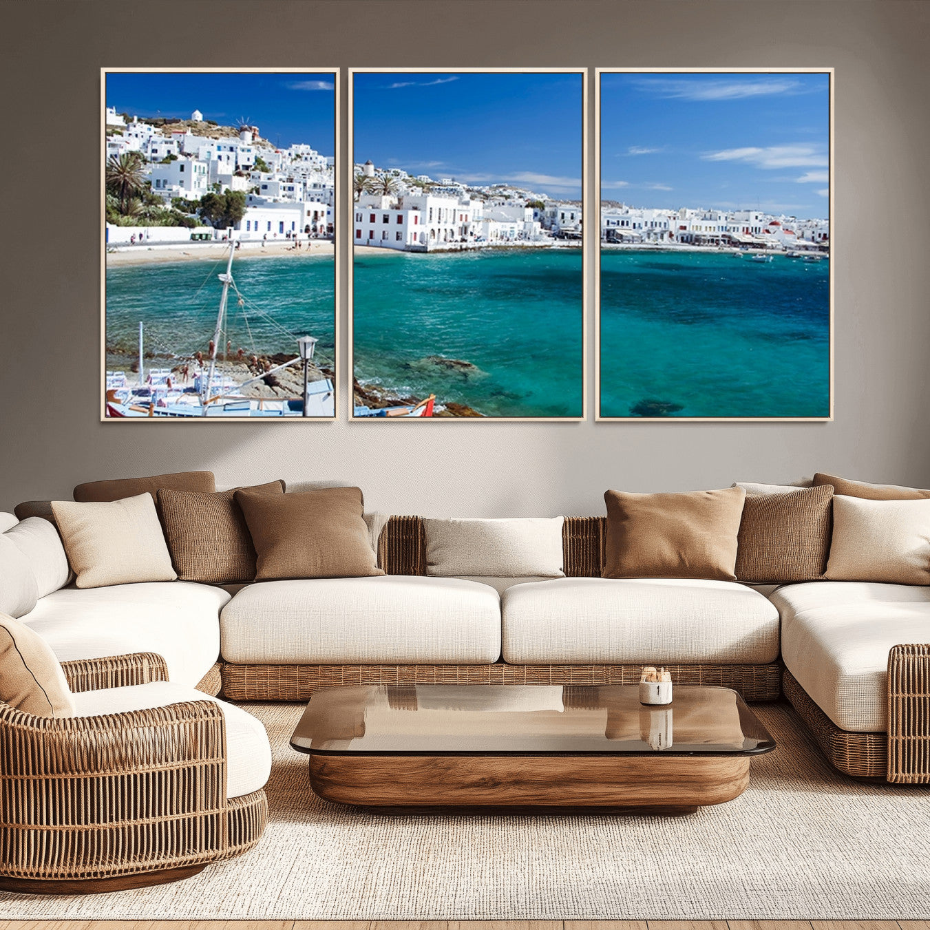-Santorini Wall Art Canvas Print