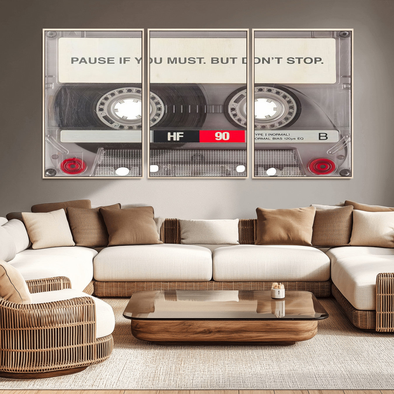-Music Cassette Iconic Wall Art Canvas Print