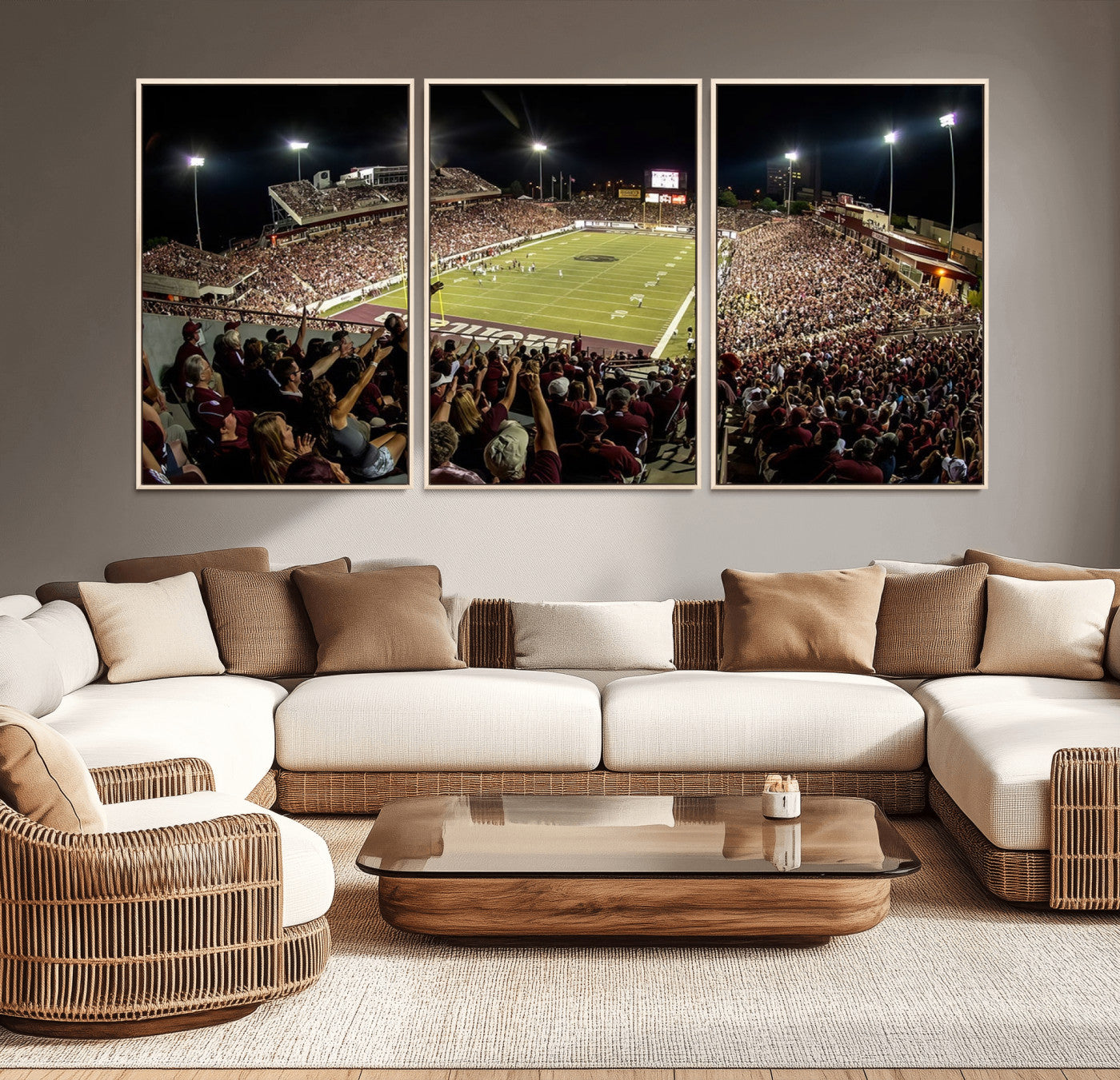 94126-MGV-CV-36X24-Washington-Grizzly Stadium Canvas Print, American Football Wall Art Canvas Print, Stadium Sport Wall