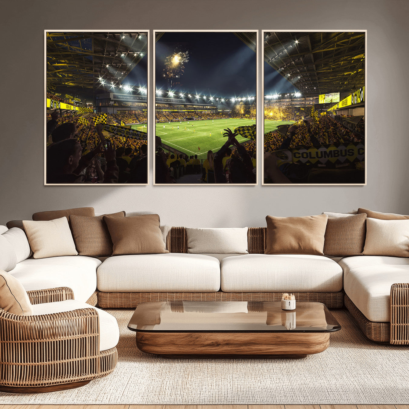 51122-MGV-CV-36X24-Columbus Crew Soccer Team Print - Columbus Crew Stadium Wall Art Canvas Print