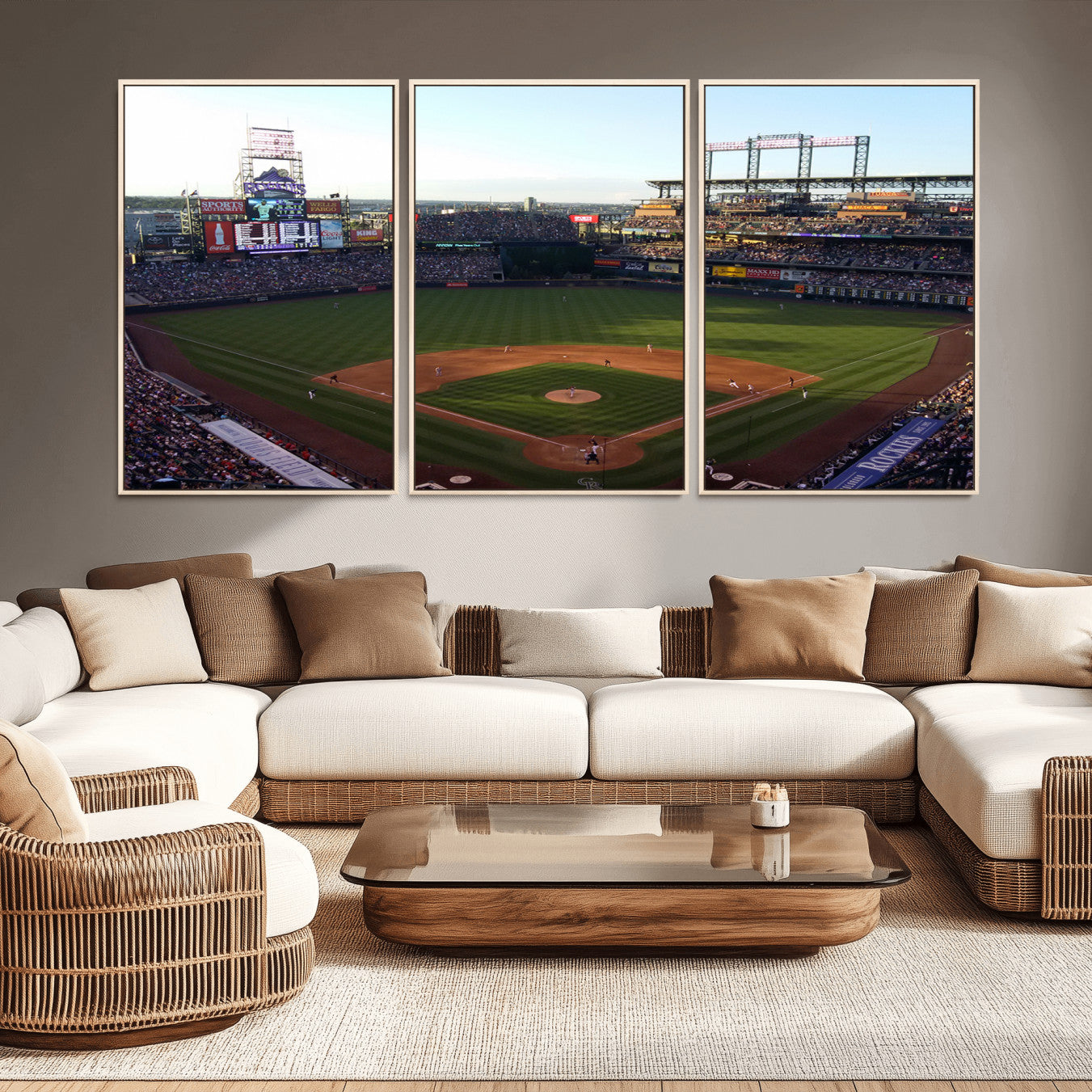 21638-MGV-CV-36X24-Colorado Rockies Coors Field Wall Art Canvas Print - MLB Baseball Stadium