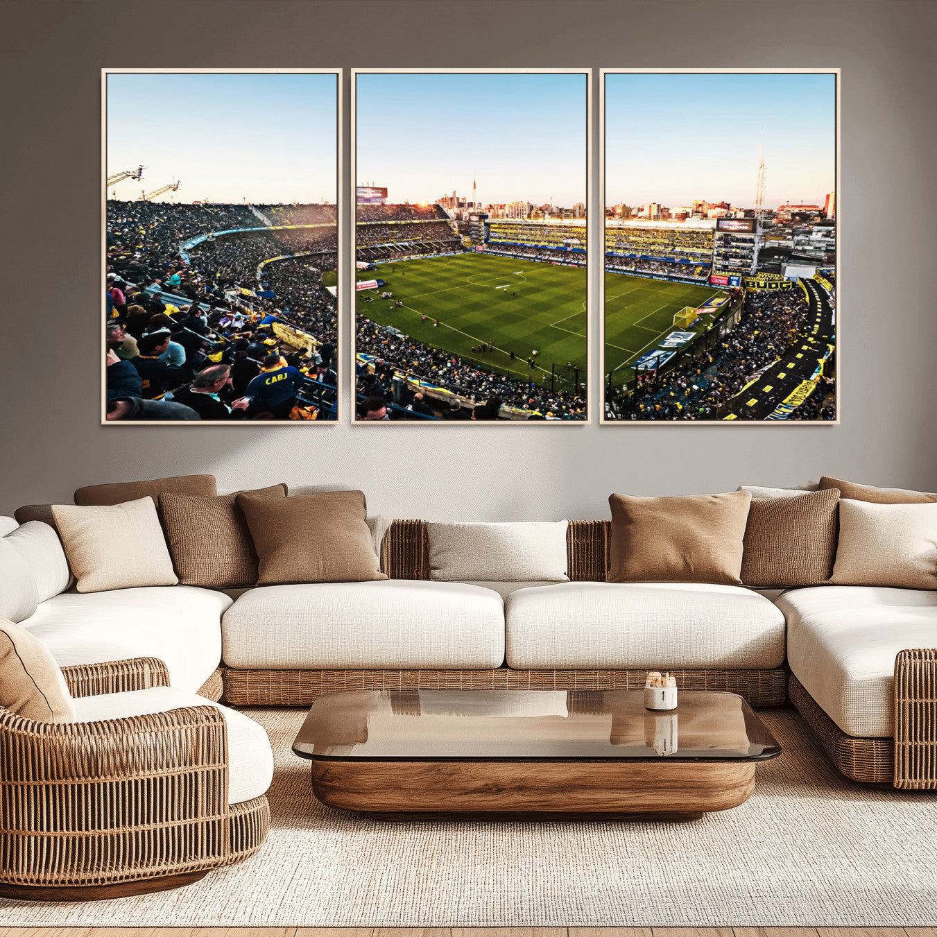 50105-MGV-CV-36X24-Boca Juniors Soccer Team Print - Buenos Aires Bombonera Stadium Wall Art Canvas Print