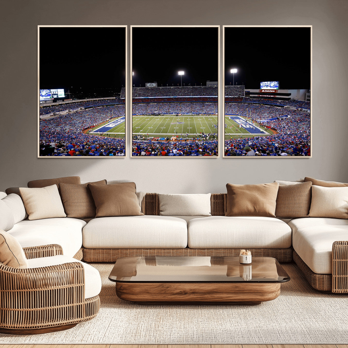 -Buffalo Bills Wall Art - Buffalo Bills Stadium Canvas Print, Perfect Sports Decor for Living Rooms,
