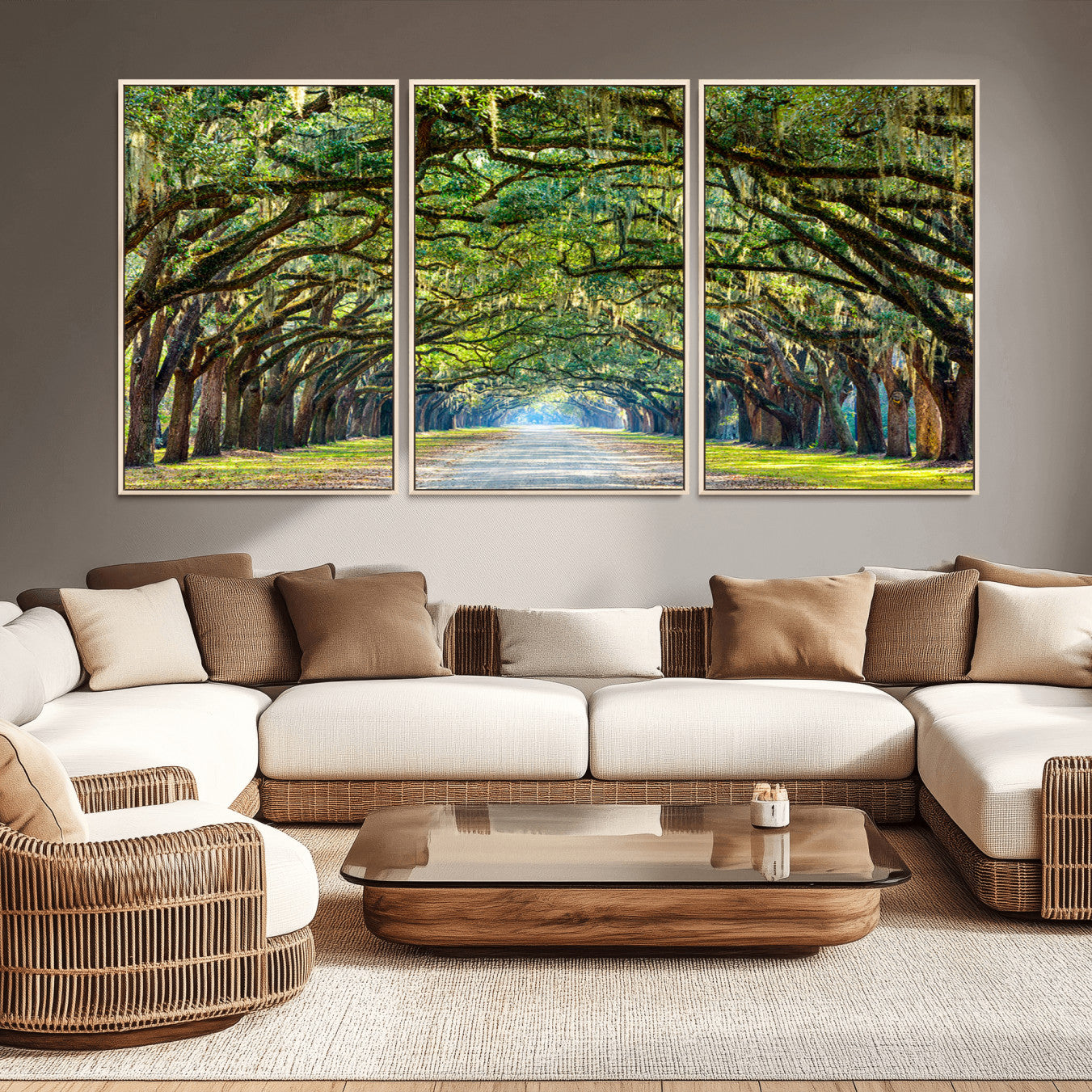 -Wormsloe State Plantation Driveway Wall Art Canvas Print