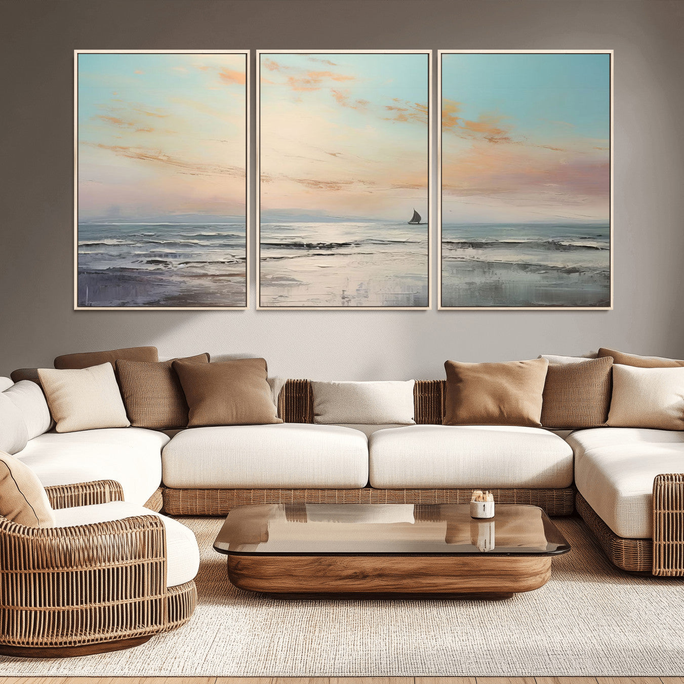 97630-MGV-CV-36X24-Abstract Ocean Wall Art - Boat Wall Art Canvas Print