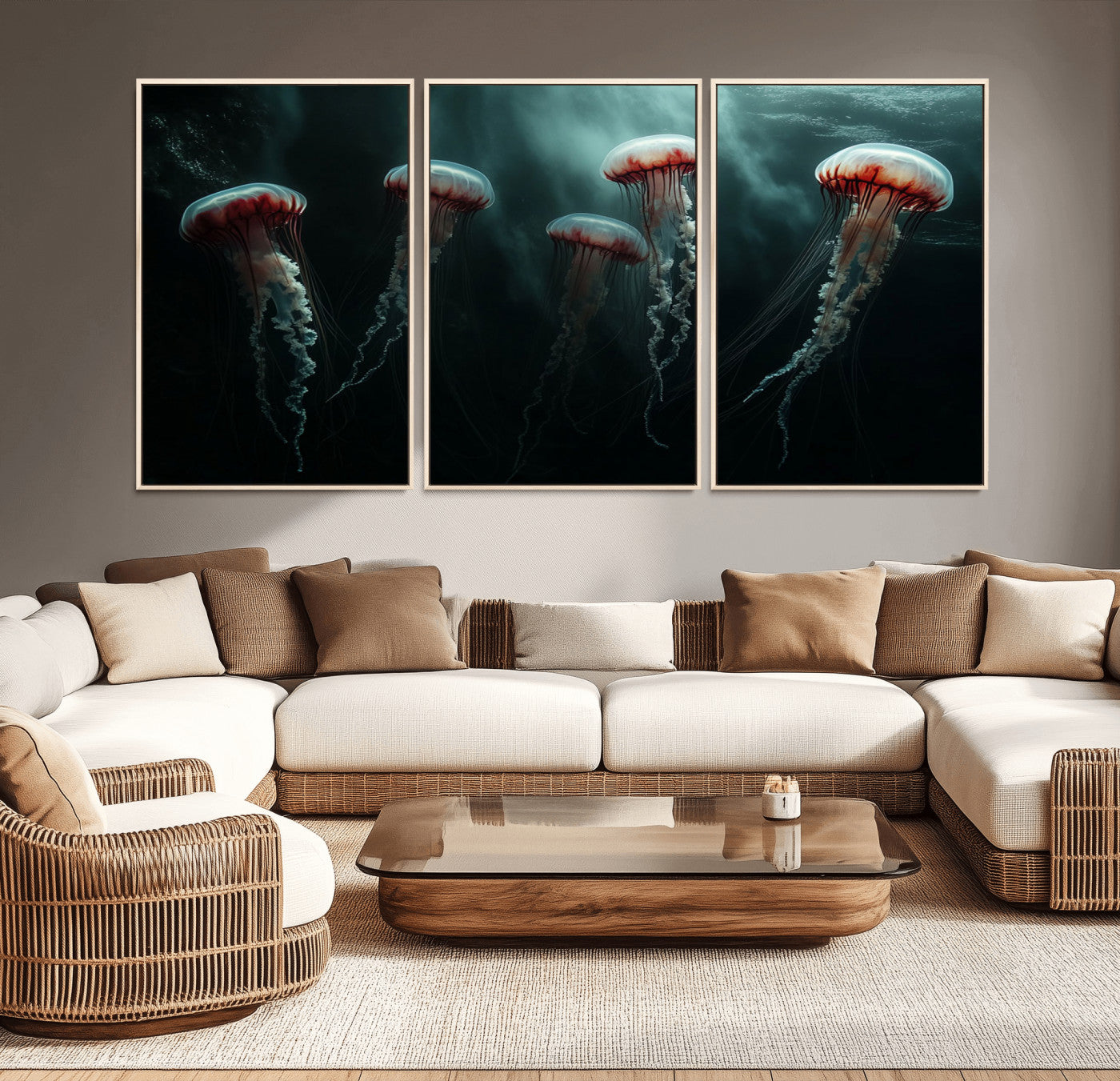 59728-MGV-CV-36X24-Abstract Jellyfish Wall Art Canvas Print
