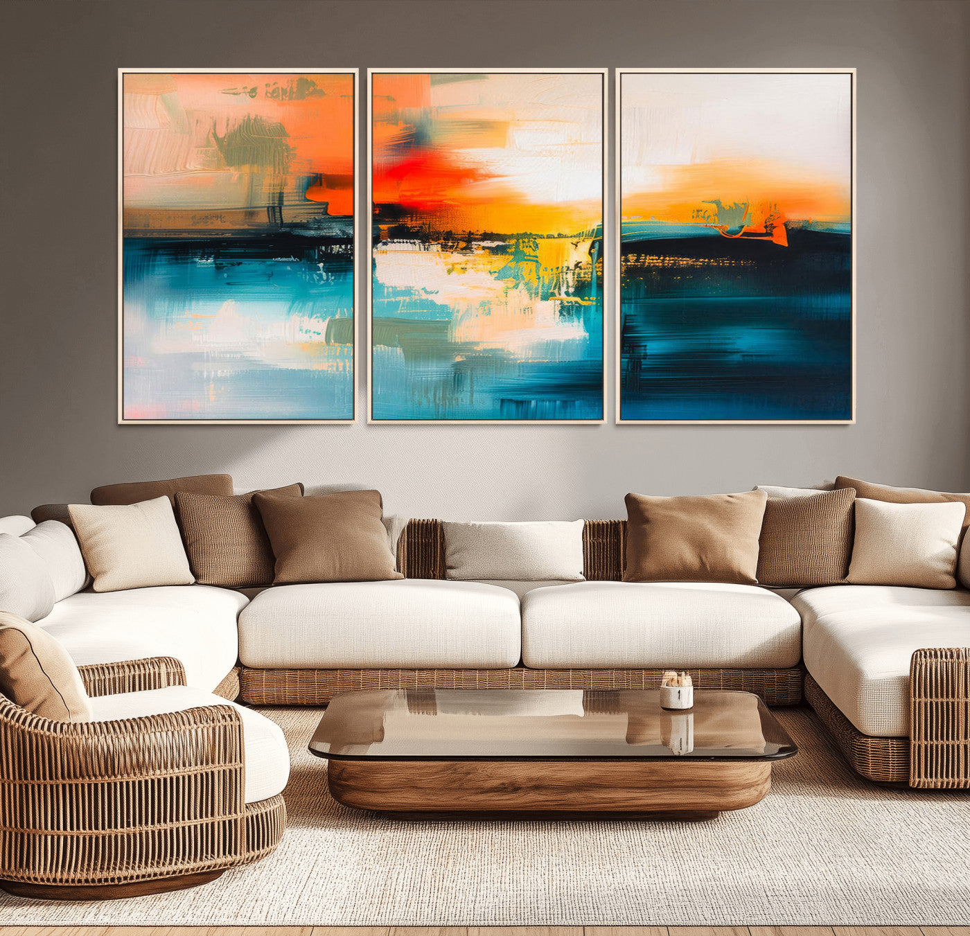 37083-MGV-CV-36X24-Colorful Abstract Wall Art | Bold Modern Canvas Print | Ready to Hang and Framed for Living Room or