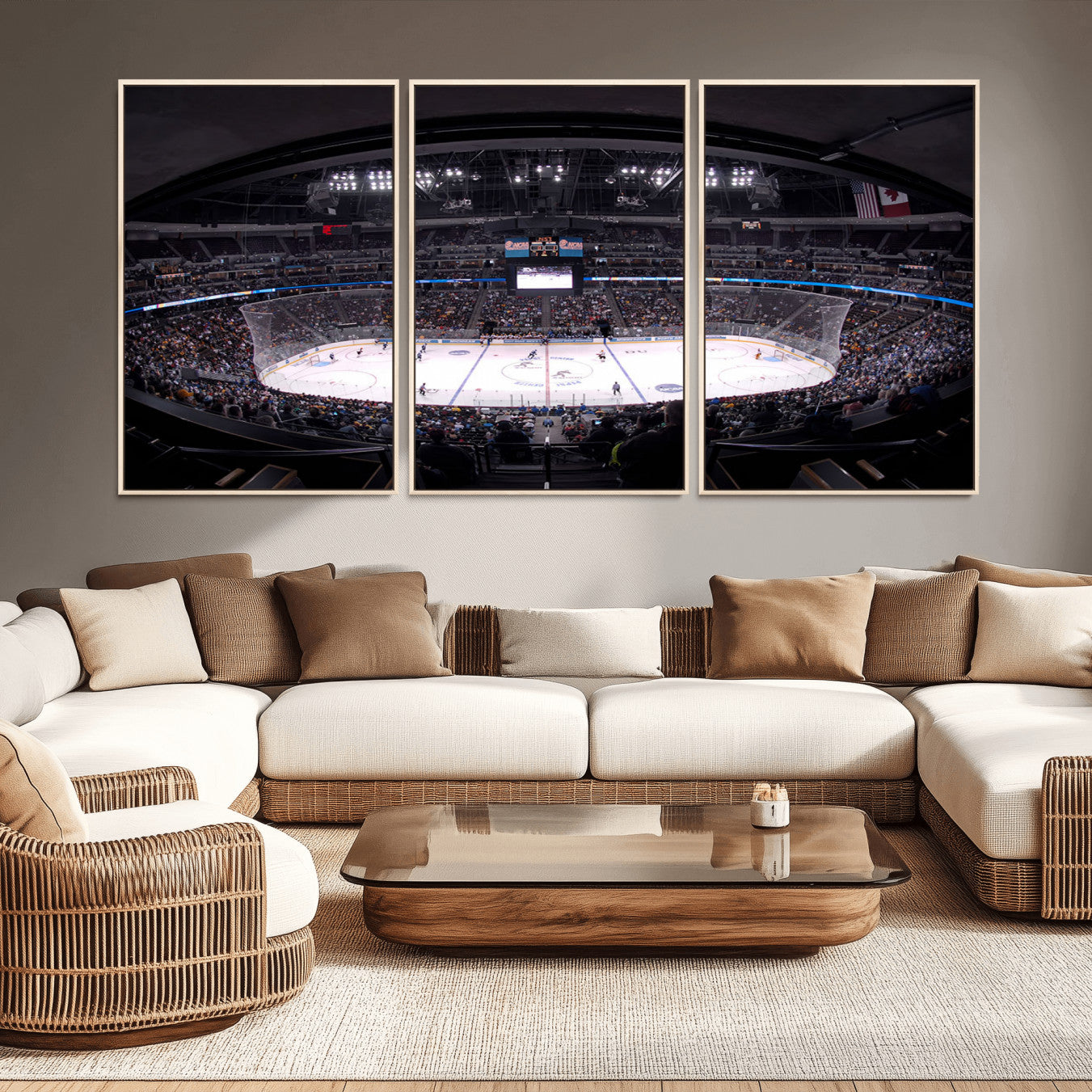 -Ball Arena Denver Colorado Avalanche Hockey Team Wall Art Canvas Print - Denver Ice Hockey Stadium