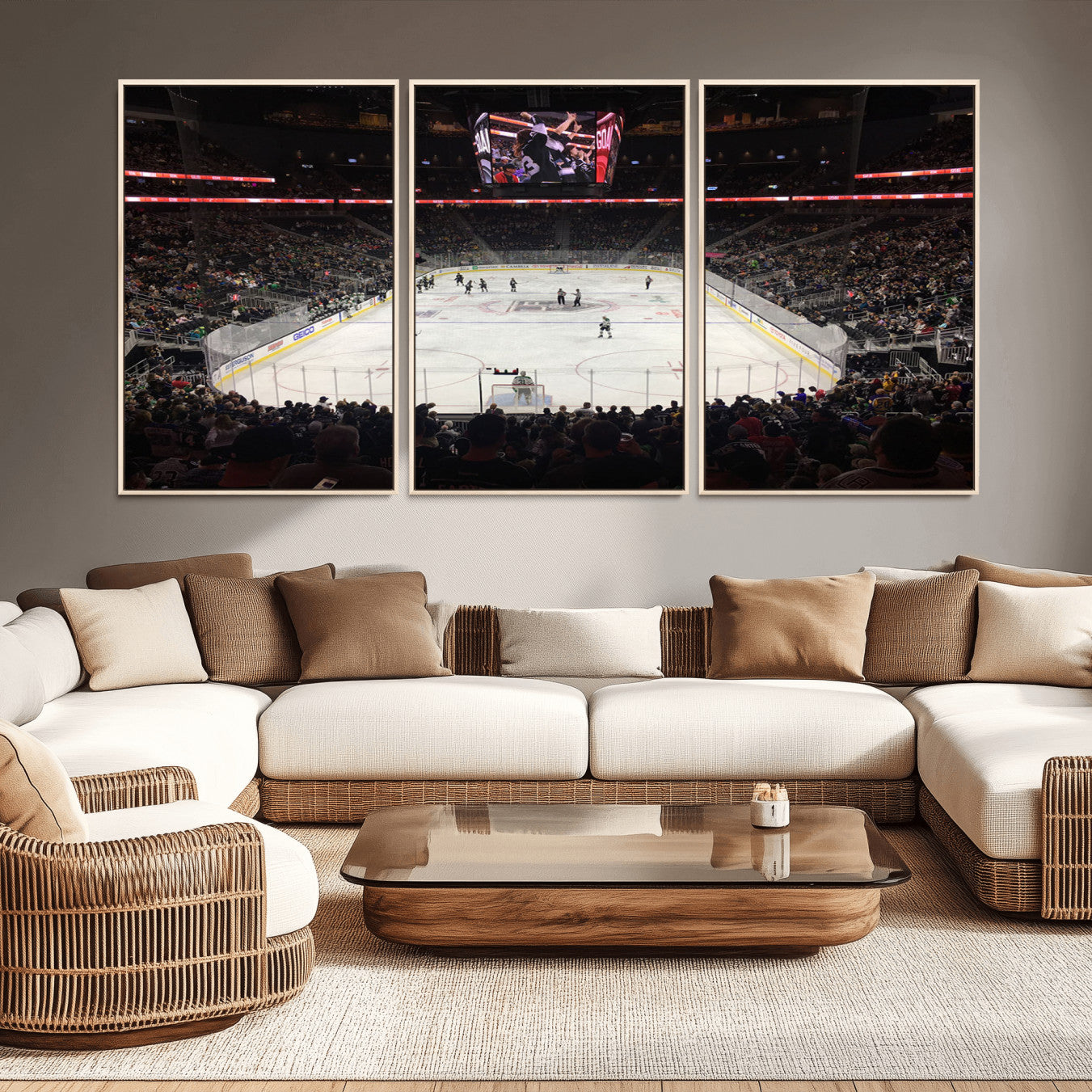 -T Mobile Arena Paradise Nevada Vegas Golden Knights Ice Hockey Stadium Canvas Print Wall Art