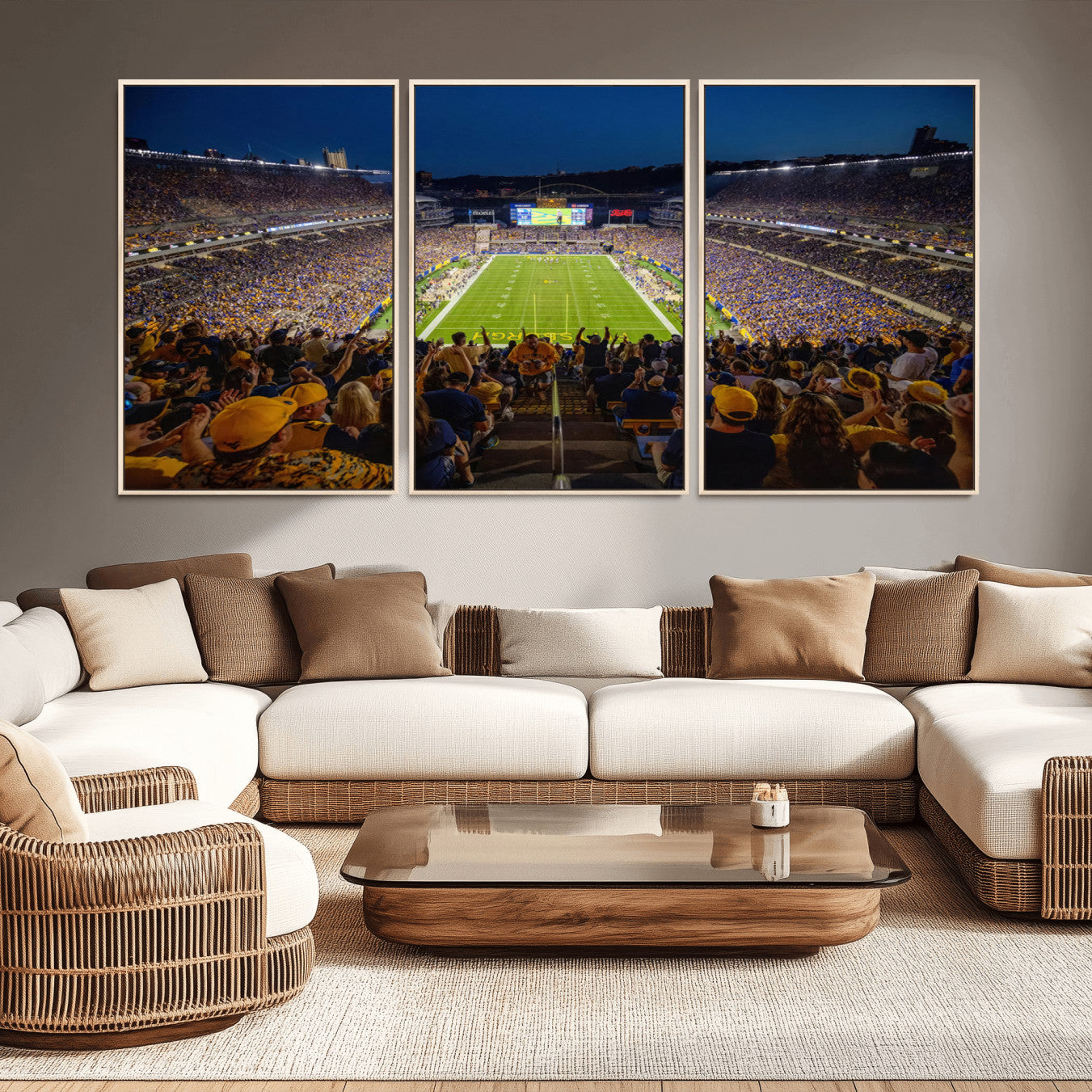 -Pittsburgh Panthers Football Team Print - Pittsburgh Acrisure Stadium Wall Art Canvas Print