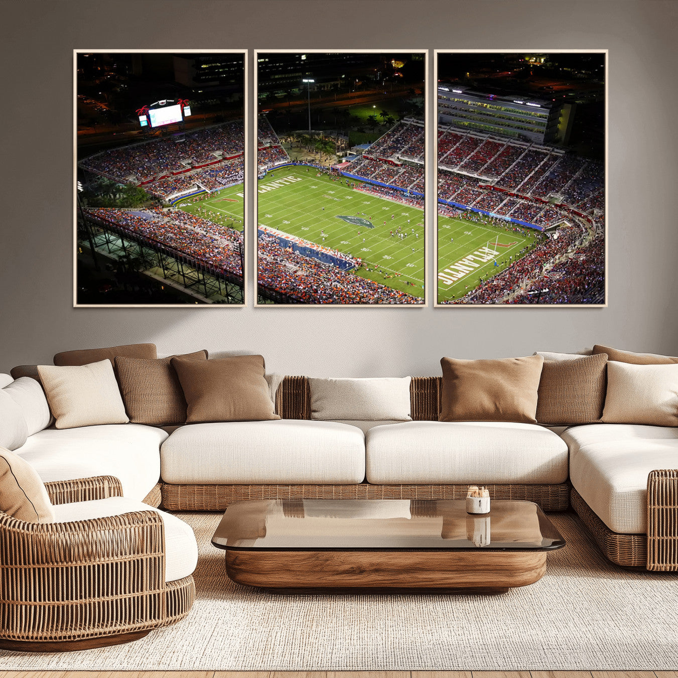 -Florida Atlantic University Owls Canvas Print, Football Team Print - Boca Raton FAU Stadium Wall Art