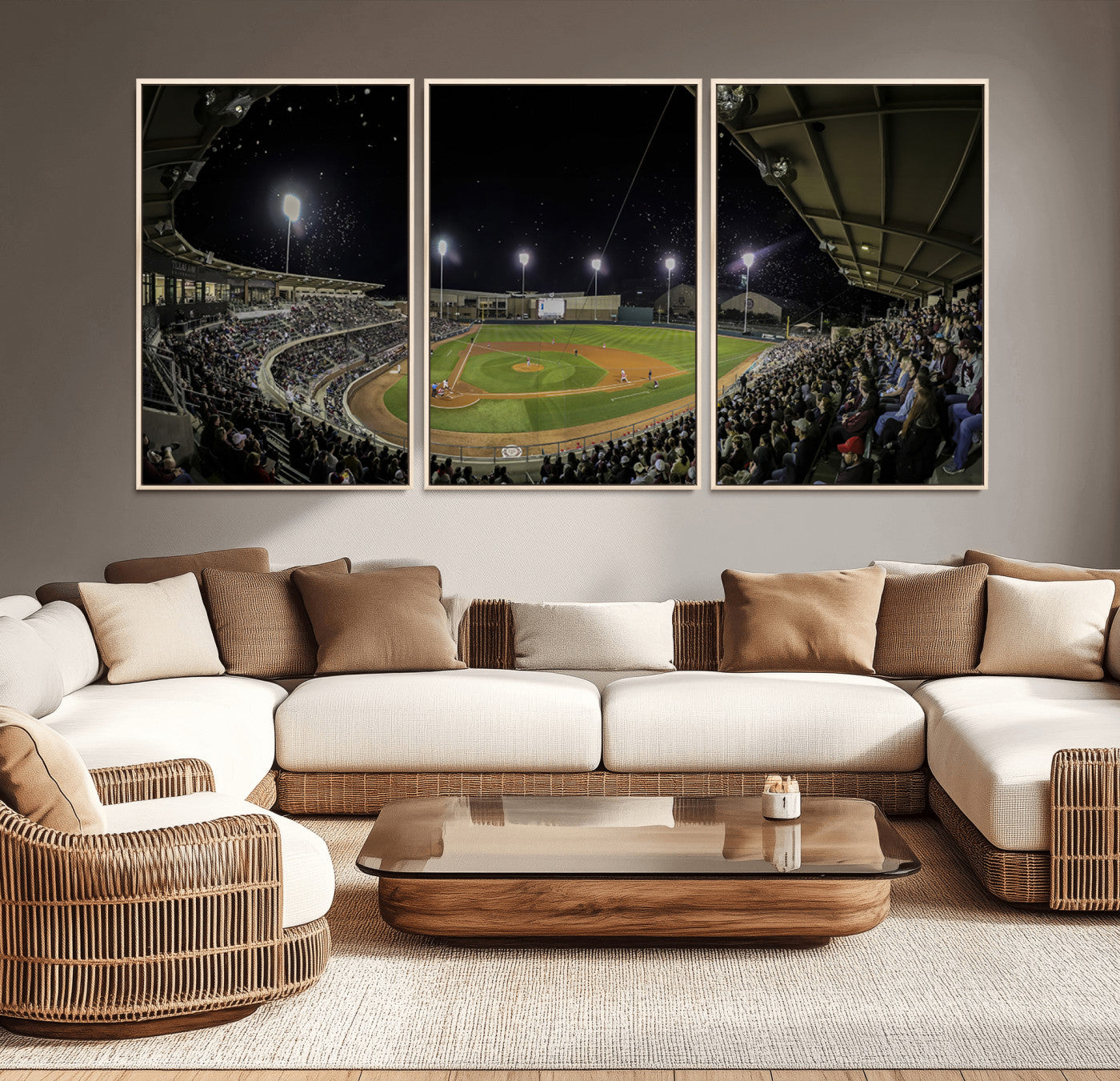 -Olsen Field at Blue Bell Park - Texas A&M Aggies Baseball Stadium Wall Art Canvas Print