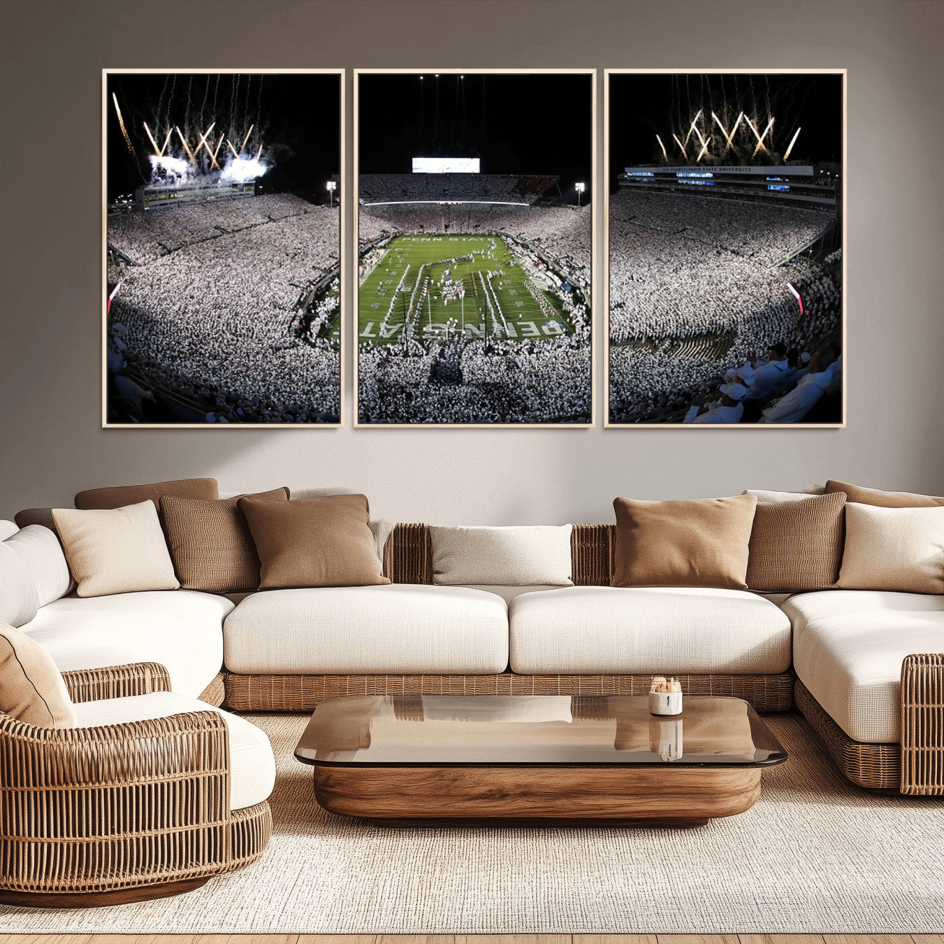 -Penn State Beaver Stadium Canvas Wall Art - Nittany Lions Football Print