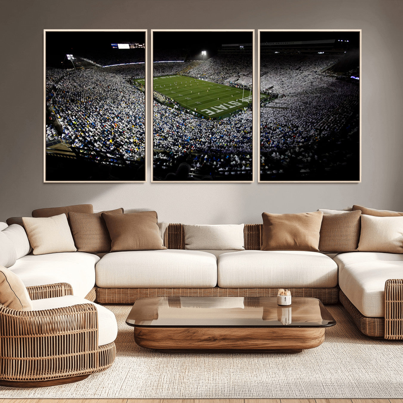 -Penn State Football Stadium Wall Art - Beaver Stadium Canvas Print