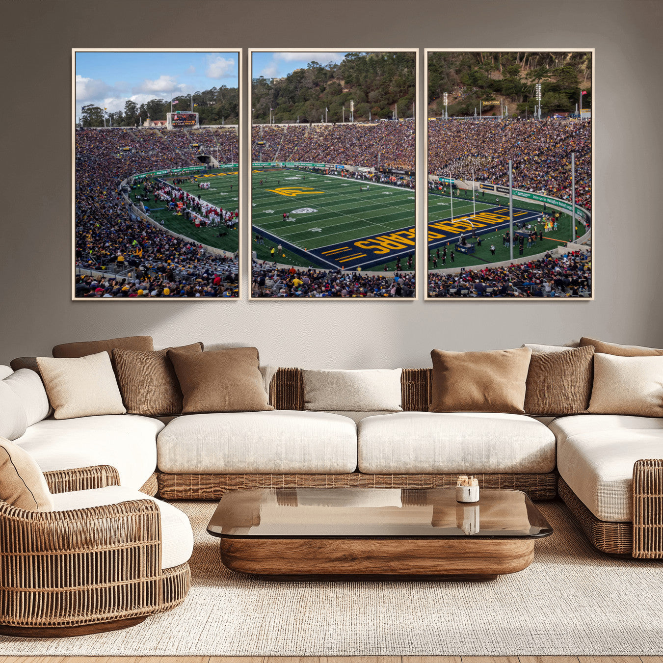 -University of California Golden Bears Football Team Print - Berkeley California Memorial Stadium Art