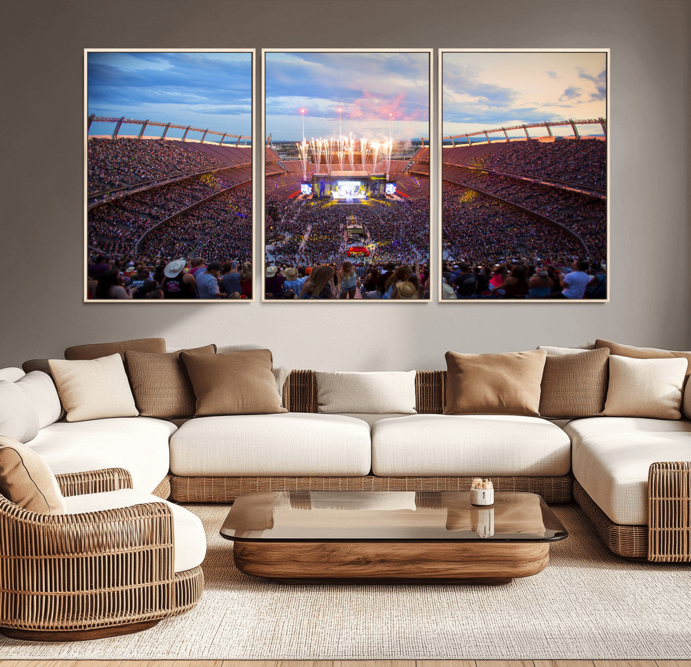 24689-MGV-CV-36X24-Denver Broncos Football Team Print Canvas- Empower Field at Mile High Stadium Wall Art Canvas Print