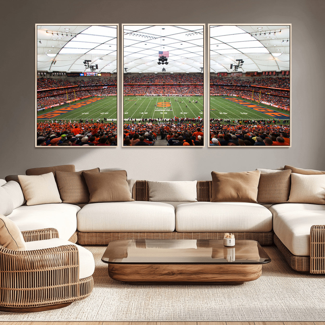 -Syracuse University Orange Football Team Print - Syracuse JMA Wireless Dome Wall Art Canvas Print