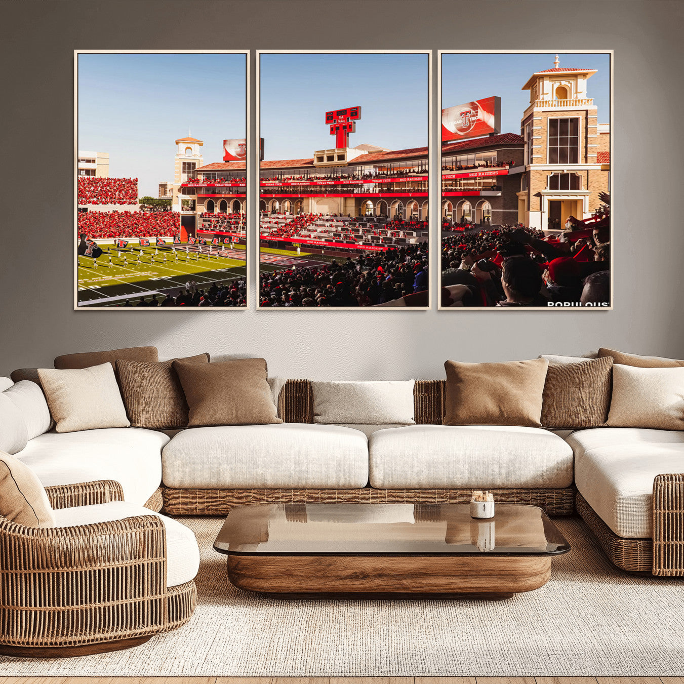 -Jones AT&T Stadium Texas Tech Red Raiders Wall Art | Large Att Stadium Canvas Print | College