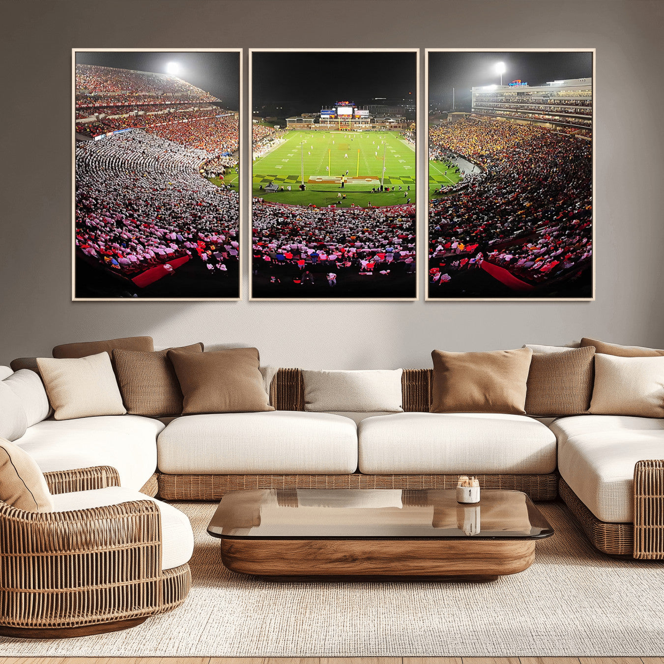 -University of Maryland Terrapins Football Team Print - College Park SECU Stadium Wall Art Canvas