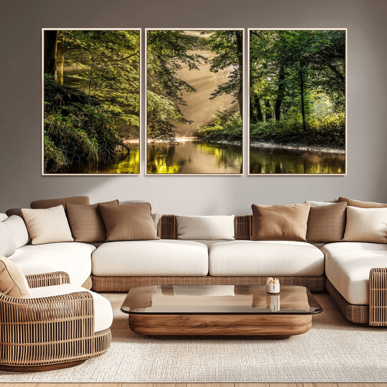 -Forest Wall Art Print | River Landscape Wall Art | Perfect for Farmhouse Wall Decor, Cabin Wall Art