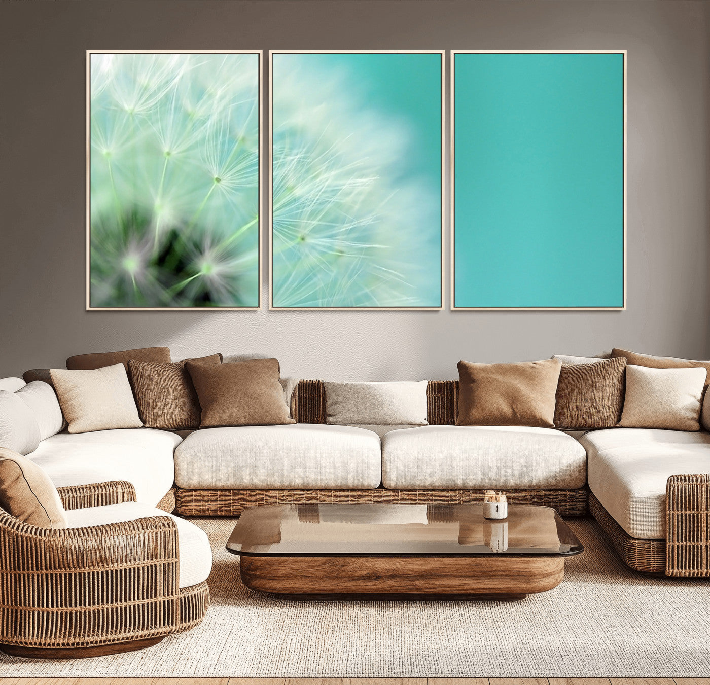 26056-MGV-CV-36X24-DANDELION Flower Wall Art Canvas Print, Canvas Dandelion Floral Wall Art