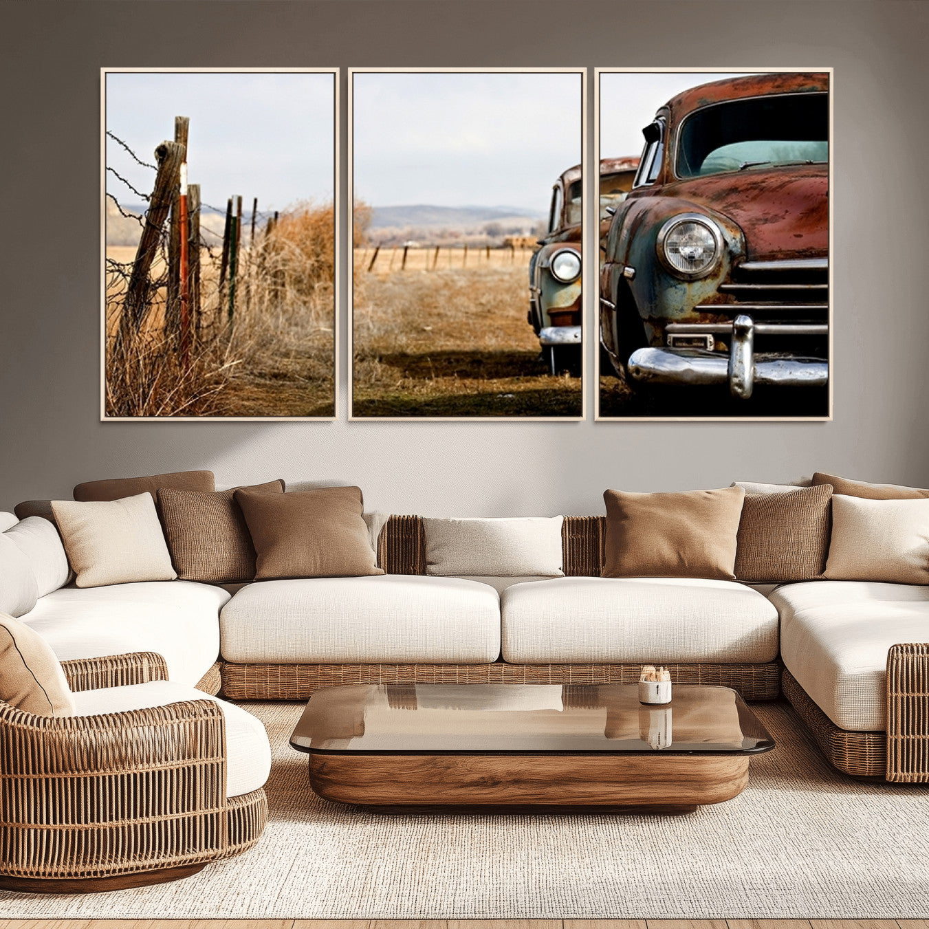 -Classic Cars Vintage Wall Art Canvas Print