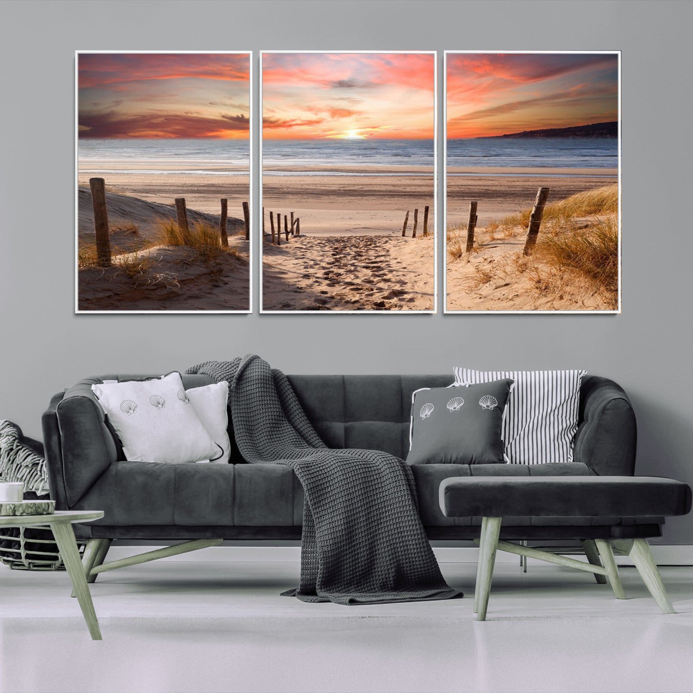 -Sunset on the Sea Wall Art Canvas Print