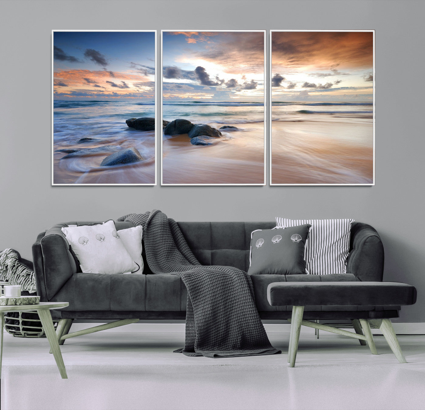 -Serene Weather On The Beach Wall Art Canvas Print