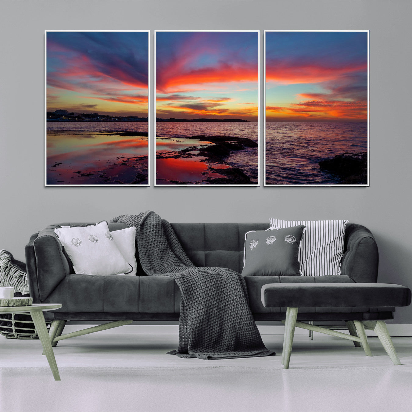 -Glorious Sunset on The Beach Wall Art Canvas Print