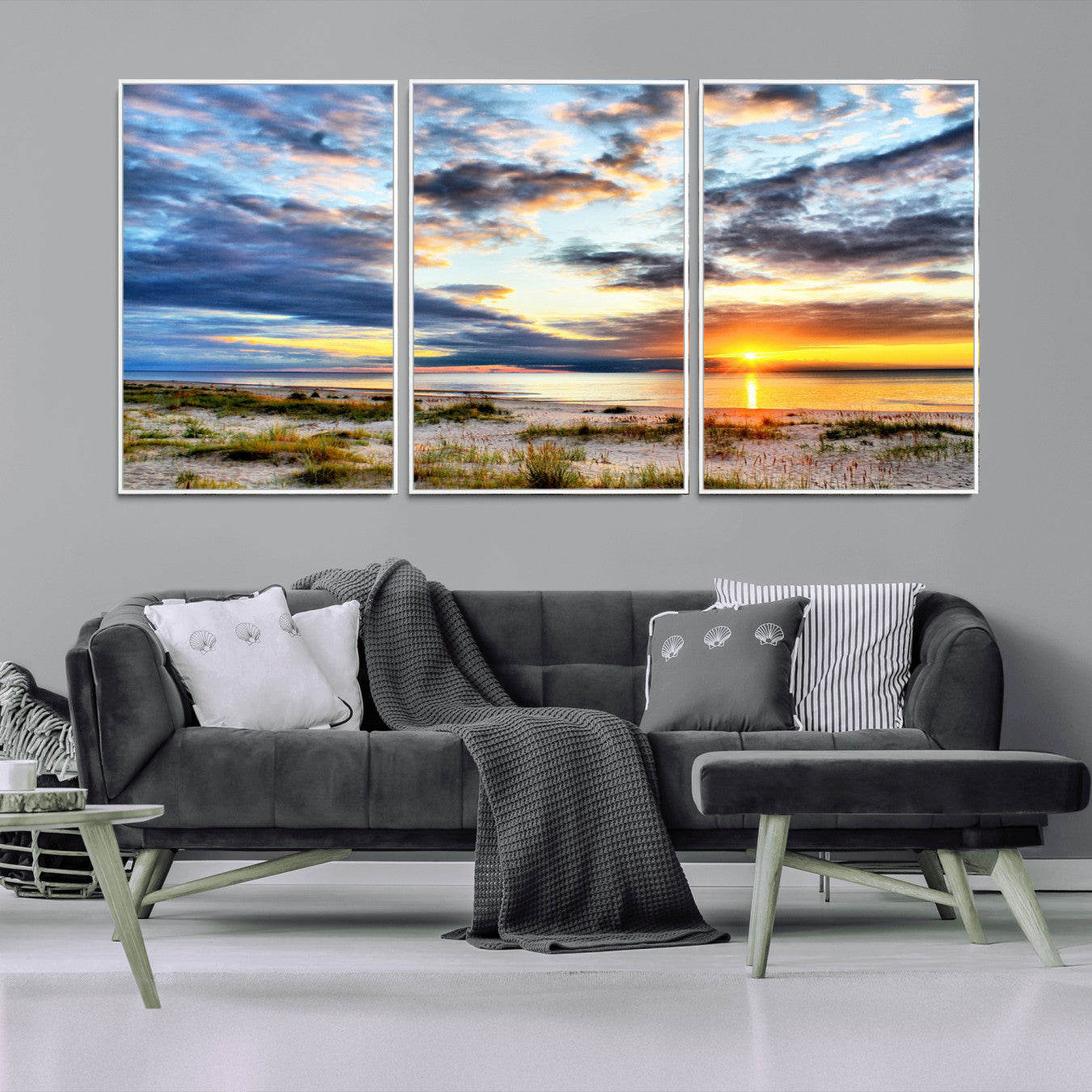-Sunset On The Ocean Wall Art Canvas Print