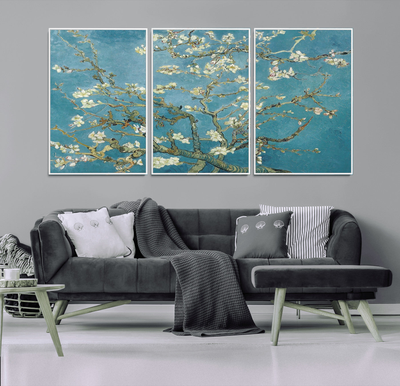 65607-MGV-CV-36X24-Vincent Van Gogh's Almond Blossom Abstract Wall Art Canvas, Van Gogh Almond Blossom Canvas Print