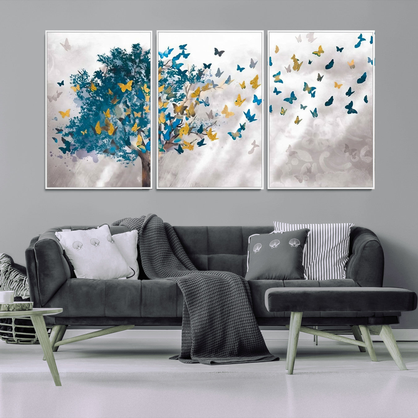 37564-MGV-CV-36X24-Tree Butterfly Abstract Tree and Butterfly Wall Art Canvas Print