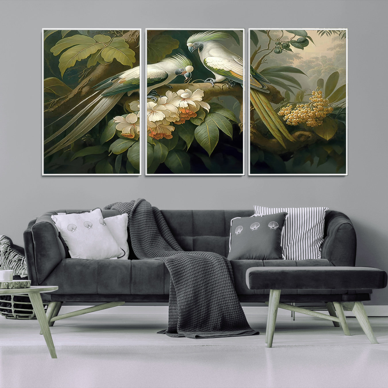 -Tropical Paradise Print Wall Art Stunning Artwork of a Parrot in a Lush Forest with Beautiful