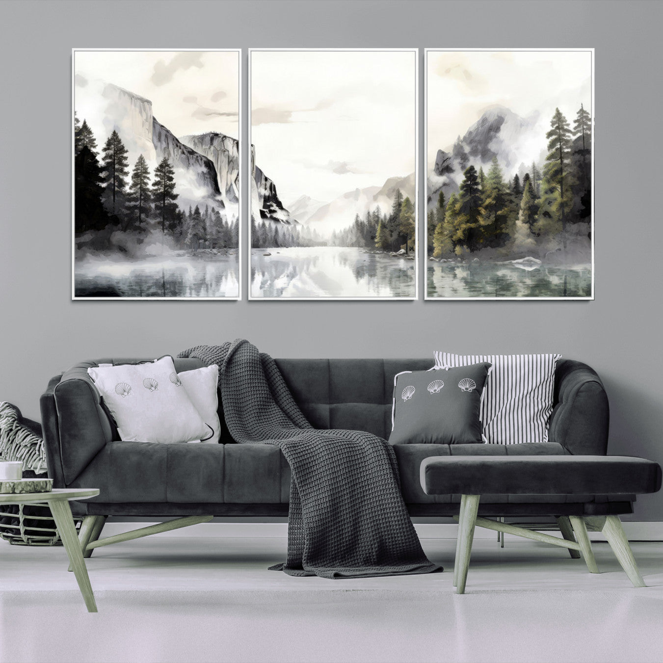 27364-MGV-CV-36X24-Yosemite Valley Wall Art Canvas Print – Framed and Ready to Hang – Majestic Nature Landscape Décor
