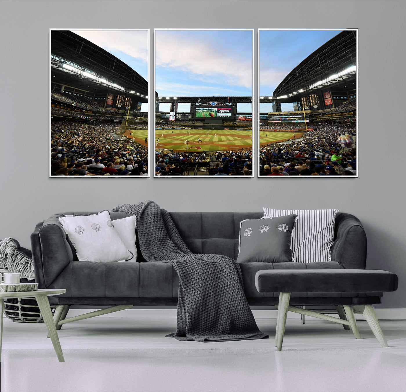 92672-MGV-CV-36X24-Arizona Diamondbacks Team Print - Phoenix Chase Field Stadium Wall Art Canvas Print